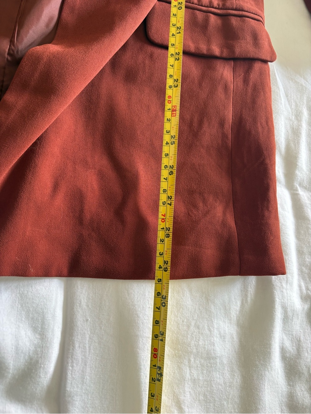 Tahari Rust Open-Front Blazer with Roll-Tab Sleeves Size Medium Office Chic - Picture 6 of 6